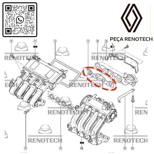8200087124-JUNTA-DO-COLETOR-DE-ESCAPE-MOT-1.0-16V-D4D