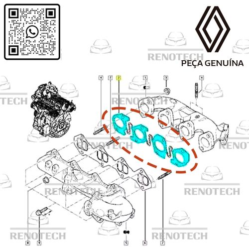 8200723473-JUNTA-DO-COLETOR-DE-ESCAPE-MOT-M9T-2.3-16V-MASTER