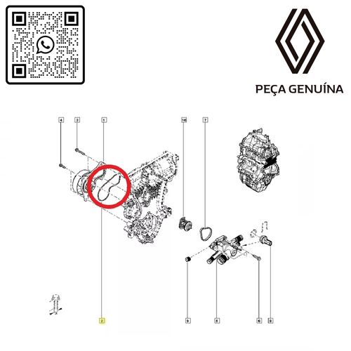 210148509RJUNTA-DA-BOMBA-DE-AGUA---MOTOR-1.0-12V-B4D---KWID---LOGAN---SANDERO 210148509RJUNTA-DA-BOMBA-DE-AGUA---MOTOR-1.0-12V-B4D---KWID---LOGAN---SANDERO