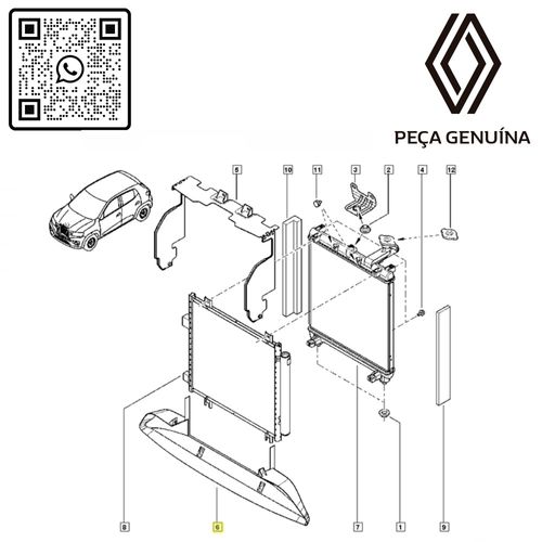 626535175RDEFLETOR-INFERIOR-DO-RADIADOR---KWID 626535175RDEFLETOR-INFERIOR-DO-RADIADOR---KWID