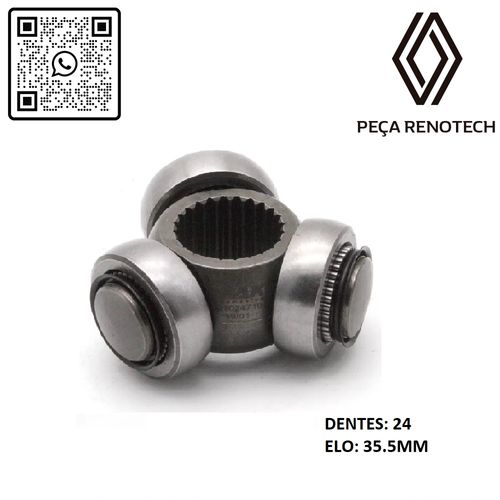 8200242224TRIZETA-DO-SEMI-EIXO-24-DENTES--DIAMETRO-DO-ELO-35.5MM----FLUENCE-CVT-TURBO