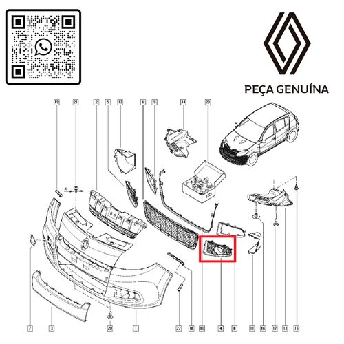 RN-64826R-263364826R-MOLDURA-DO-FAROL-DE-MILHA-ESQ.-SAND.-11-13--s-furo--ORIG. RN-64826R-263364826R-MOLDURA-DO-FAROL-DE-MILHA-ESQ.-SAND.-11-13--s-furo--ORIG.