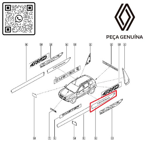 RN-77921R-990477921R-FAIXA-DA-PORTA-TRAS.-ESQ.-DUSTER RN-77921R-990477921R-FAIXA-DA-PORTA-TRAS.-ESQ.-DUSTER
