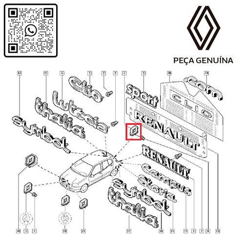 RN-94785R-908894785R-EMBLEMA--SIMBOLO--RENAULT-DA-TAMPA-TRAS.-LOG-SAN-DUS