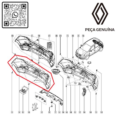 RN-26620R-850226620R-Parachoque-Traseiro-Renault-Sandero