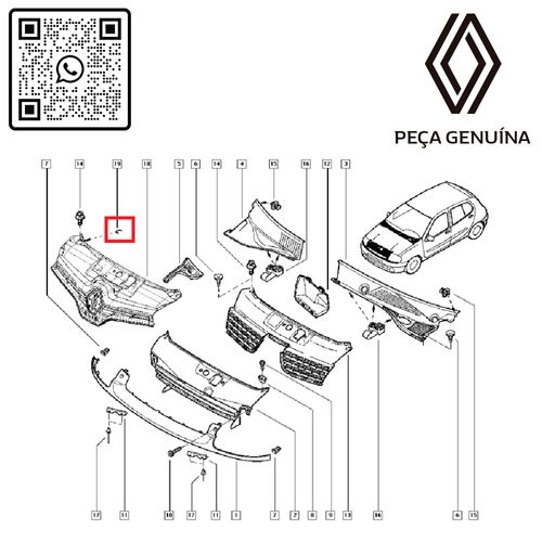 RN-64725R-217464725R-Grampo-Original-Renault-Clio-98-A-2016 RN-64725R-217464725R-Grampo-Original-Renault-Clio-98-A-2016