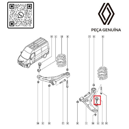 RN-11363R-401611363R-PIVO-DA-BANDEJA-ESQ.MASTER-2.3-M9T-13...ORIG