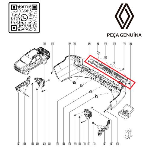 RN-48138R-850B48138R-ACABAMENTO-DO-PARA-CHOQUE RN-48138R-850B48138R-ACABAMENTO-DO-PARA-CHOQUE