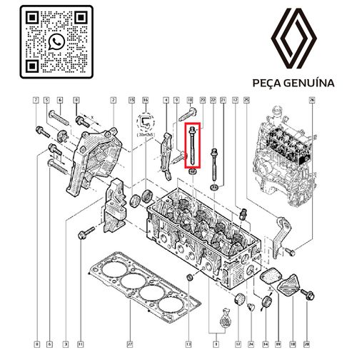 RN-65986R-110565986R-Parafuso-Aco-Liga-Roscado-Tempera-Clio-90-92 RN-65986R-110565986R-Parafuso-Aco-Liga-Roscado-Tempera-Clio-90-92