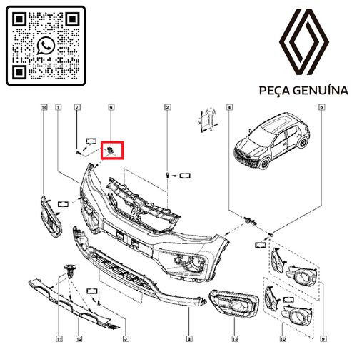 RN-27310R-622227310R-GUIA-SUPORTE-DIR.-DO-PARACHOQUE-DIANT-KWID RN-27310R-622227310R-GUIA-SUPORTE-DIR.-DO-PARACHOQUE-DIANT-KWID
