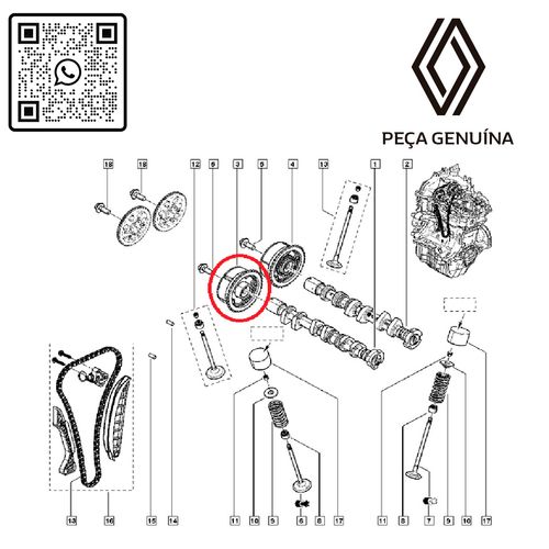 RN-58852R-130258852R-POLIA-COMANDO-ADMISSAO-MOT-1.0-12V-B4D RN-58852R-130258852R-POLIA-COMANDO-ADMISSAO-MOT-1.0-12V-B4D