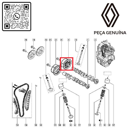 RN-51361R-130251361R-Polia-Do-Comando-De-Escape-Motor-1.0-12v-B4d-Kwi-log-san