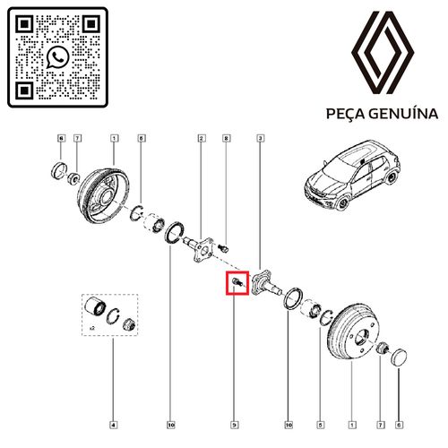 RN-44196R-430144196R-Jogo-08-Parafuso-Eixo-Traseiro-Renault-Kwid-Original RN-44196R-430144196R-Jogo-08-Parafuso-Eixo-Traseiro-Renault-Kwid-Original