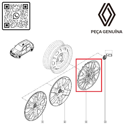 RN-55260R-403155260R-Calota-De-Roda-Aro-13-Renault-Kwid-2017-A-2021-Original RN-55260R-403155260R-Calota-De-Roda-Aro-13-Renault-Kwid-2017-A-2021-Original