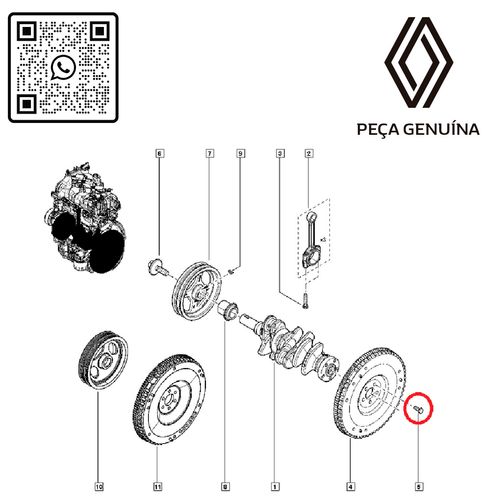 RN-50191R-123150191R-PARAFUSO-DO-VOLANTE-DO-MOTOR-B4D-1.0-12V RN-50191R-123150191R-PARAFUSO-DO-VOLANTE-DO-MOTOR-B4D-1.0-12V
