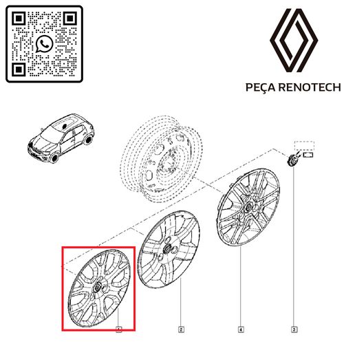 RN-54921R-PGX-403154921R-CALOTA-GRAFITE-KWID-2018-20-ARO-14-CUBO-PADRAO-FIX-PARAF--x4-