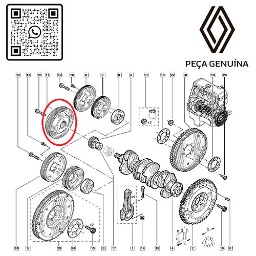 RN-936808-8200936808-POLIA-DO-VIRABREQUIM-1.6-8V-K7M-LOG-SAN