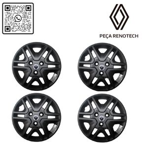RN-54921R-PFX-403154921R-CALOTA-PRETO-FOSCO-KWID-2018-20-CUBO-PADRAO-ARO-14-FIX-PARF--x4-