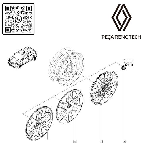 RN-54921R-PFX-403154921R-CALOTA-PRETO-FOSCO-KWID-2018-20-CUBO-PADRAO-ARO-14-FIX-PARF--x4-