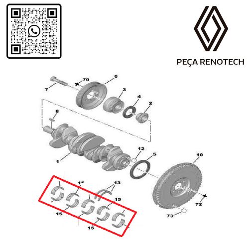 PC-0113F2-A-0113F2-BRONZINA-DE-MANCAL-STD-206-207-C4-1.4-8V-BLOCO-ALUMINIO