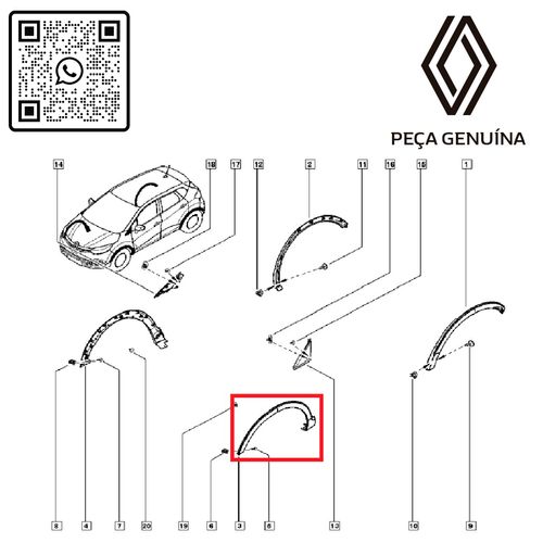 RN-32812R-638132812R-MOLDURA-DO-PARALAMA-DIANT.-ESQ-CAPTUR