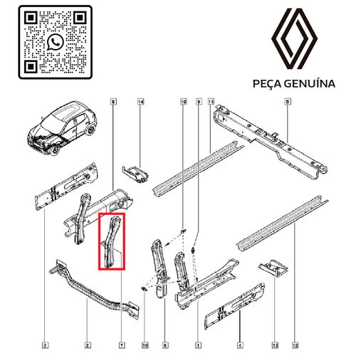 RN-25790R-625A25790R-Travessa-Suporte-Radiador-Renault-Kwid-Lado-Dir