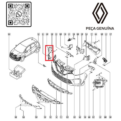 RN-64869R-622564869R-Suporte-Parachoque-Dianteiro-Direito-Captur-18-22