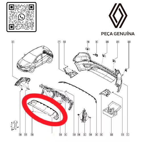 RN-06439R-O-850706439R-Moldura-Inferior-Parachoque-Traseiro-Cinza-Captur-Original