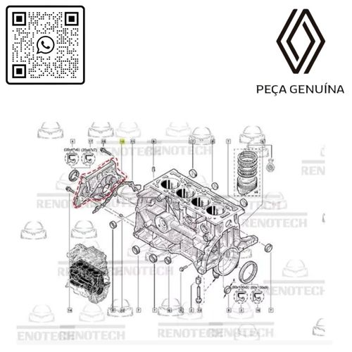 RN-105179-O	7700105179	TAMPA-DIANT.-DO-MOTOR--VIRABREQUIM--1.6-16V-K4M-SCE-CL