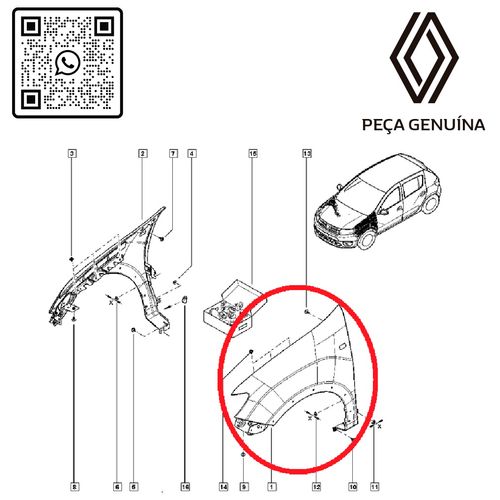 RN-13548R-631013548R-Paralama-Dianteiro-Lado-Esquerdo-Original-Sandero-Stepway RN-13548R-631013548R-Paralama-Dianteiro-Lado-Esquerdo-Original-Sandero-Stepway