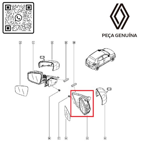 RN-39971R-963039971R-RETROVISOR-DIR.-ELETRICO-KWID RN-39971R-963039971R-RETROVISOR-DIR.-ELETRICO-KWID