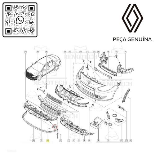RN-43708R	223243708R	Tampa-Obturador-Farol-De-Neblina-Renault-Fluence