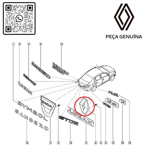 RN-09804R-848909804R-Emblema-Logo-Da-Tampa-Traseira-Renault-Laguna-08-Original