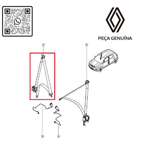 RN-42310R-868842310R-CINTO-DE-SEGURANCA-DIANT-DIR.-KWID RN-42310R-868842310R-CINTO-DE-SEGURANCA-DIANT-DIR.-KWID