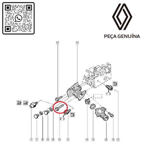 RN-002633-7703002633-PARAFUSO-CARTER-MOT-B4D-1.0-12V-Dimensao-em--X--M6X100-73