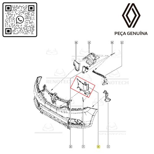 RN-84574R	601984574R	Defletor-De-Ar-Do-Parachoque-Dianteiro-Original-Sandero