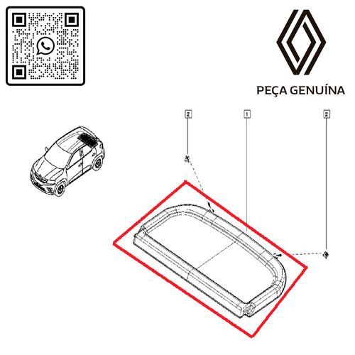 RN-20570R-799220570R-Tampao-Bagagito-Kwid-2018-2021 RN-20570R-799220570R-Tampao-Bagagito-Kwid-2018-2021
