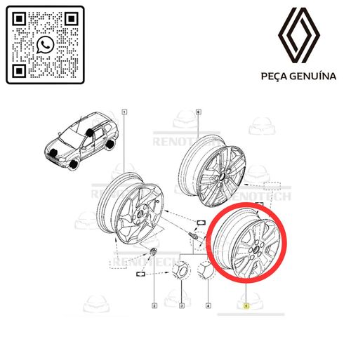 RN-08213R	403008213R	Roda-16-Renault-Duster-Oroch-Original