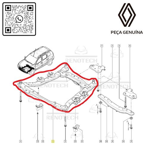 RN-12464R	544012464R	Quadro-Agregado-Renault-Original-Duster