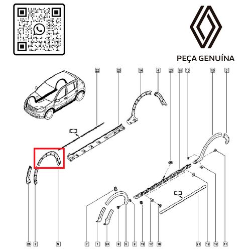 RN-526643-8200526643-Moldura-Plastica-Paralama-Dianteiro-Sandero RN-526643-8200526643-Moldura-Plastica-Paralama-Dianteiro-Sandero