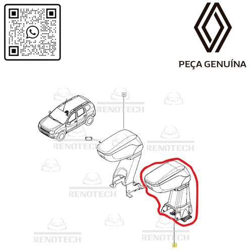 RN-668397	8201668397	Apoio-Descanso-Braco-Original-Renault-Duster-2012-2013-2014