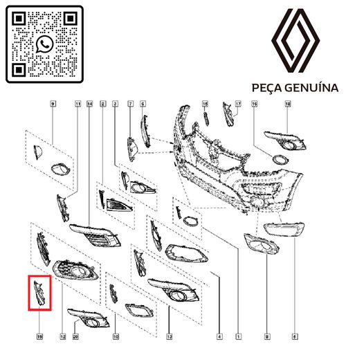 RN-28132R-261A28132R-Moldura-Farol-De-Milha-Direito-Renault-Sandero-Logan