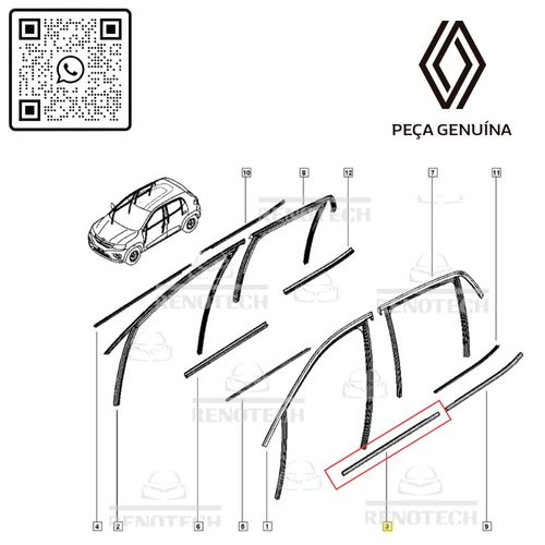 RN-16124R-O	808216124R	Vedacao-Pestana-Ext-Diant-Esquerda-Renault-Kwid