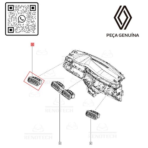RN-19585R	687619585R	Difusor-Saida-Ar-Condicionado-Ld-Direito-Duster-2021-22-23