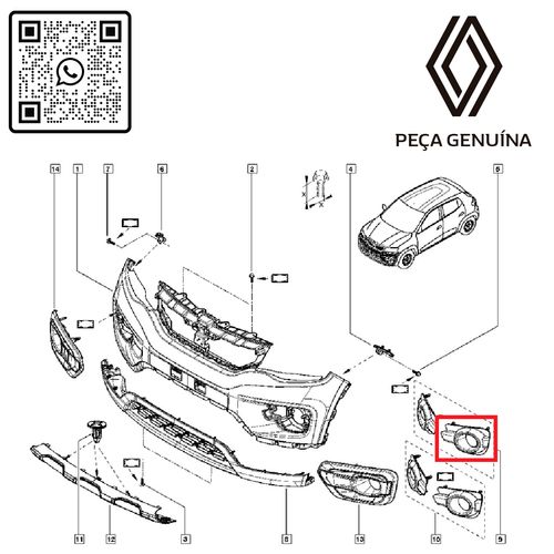 RN-39875R-261A39875R-Moldura-Farol-Neblina-Esquerdo-Kwid-2017-2021