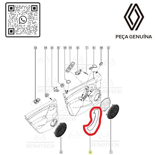 RN-49193R	809549193R	Moldura-Puxador-Porta-Dianteira-Esquerda-Duster