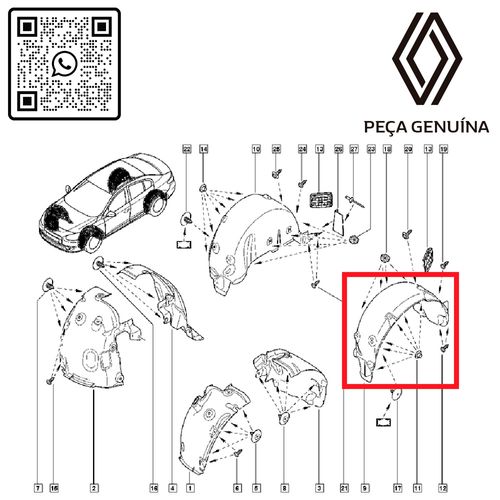 RN-90020R-767490020R-Parabarro-Traseiro-Esquerdo-Fluence RN-90020R-767490020R-Parabarro-Traseiro-Esquerdo-Fluence