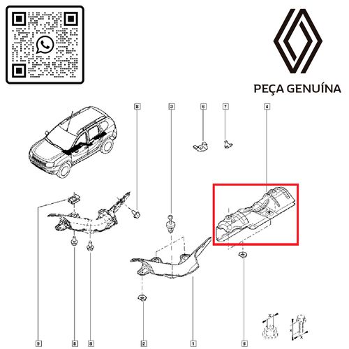 RN-00012R-205400012R-Defletor-Calor-Traseiro-Escapamento-Duster-Captur