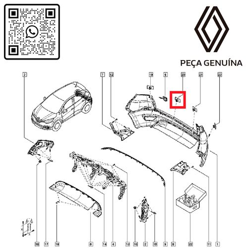 RN-62497R-253C62497R-Suporte-Do-Sensor-De-Estacionamento-Traseiro-Lado-Direito