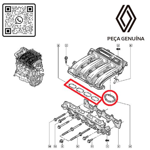 RN-152000-OK-KIT-ANEIS-DE-VEDACAO-DO-COLETOR-DE-ADM.-MOT-K4M-1.6-16V-5-PCS